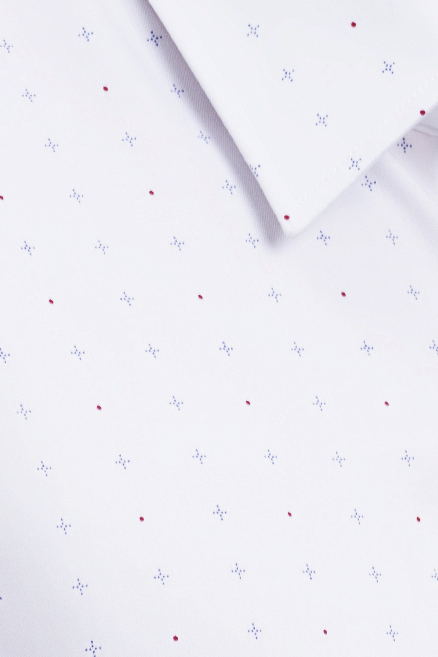 Áo sơ mi ngắn tay trắng in hoa văn - HẾT HÀNG