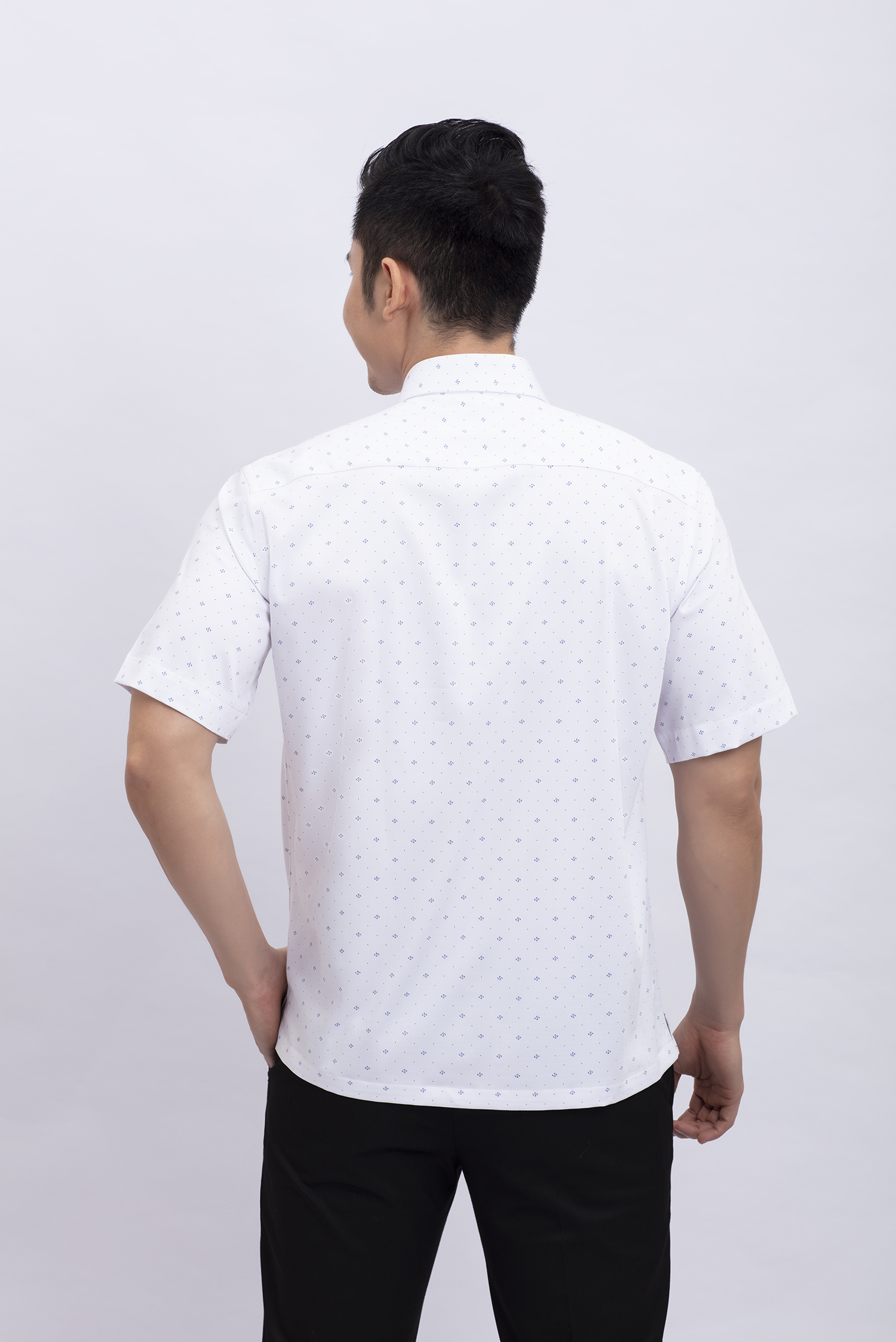 Áo sơ mi nam ngắn tay Casual in họa tiết - HẾT HÀNG