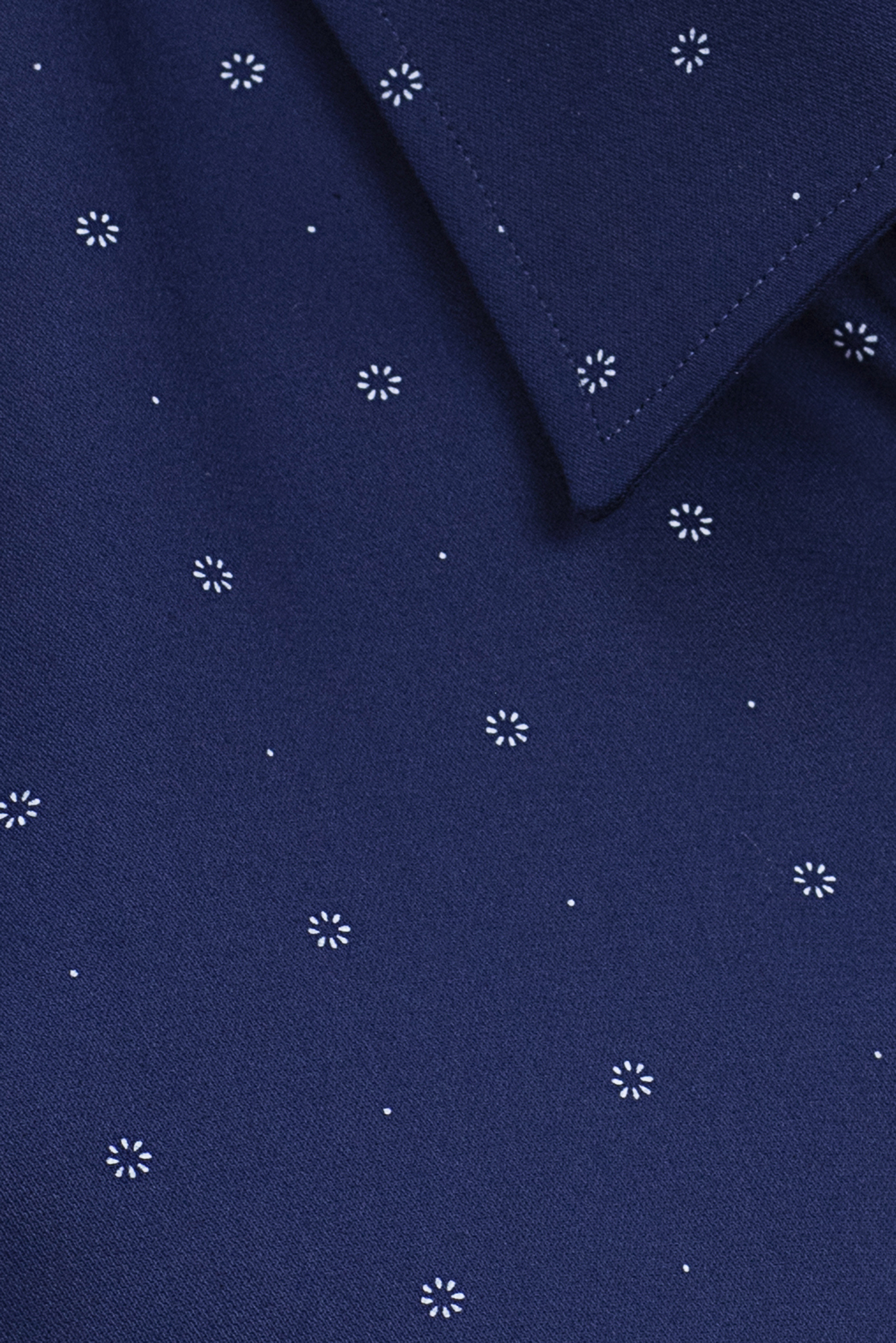 Áo sơ mi nam ngắn tay Casual xanh dương in họa tiết - HẾT HÀNG