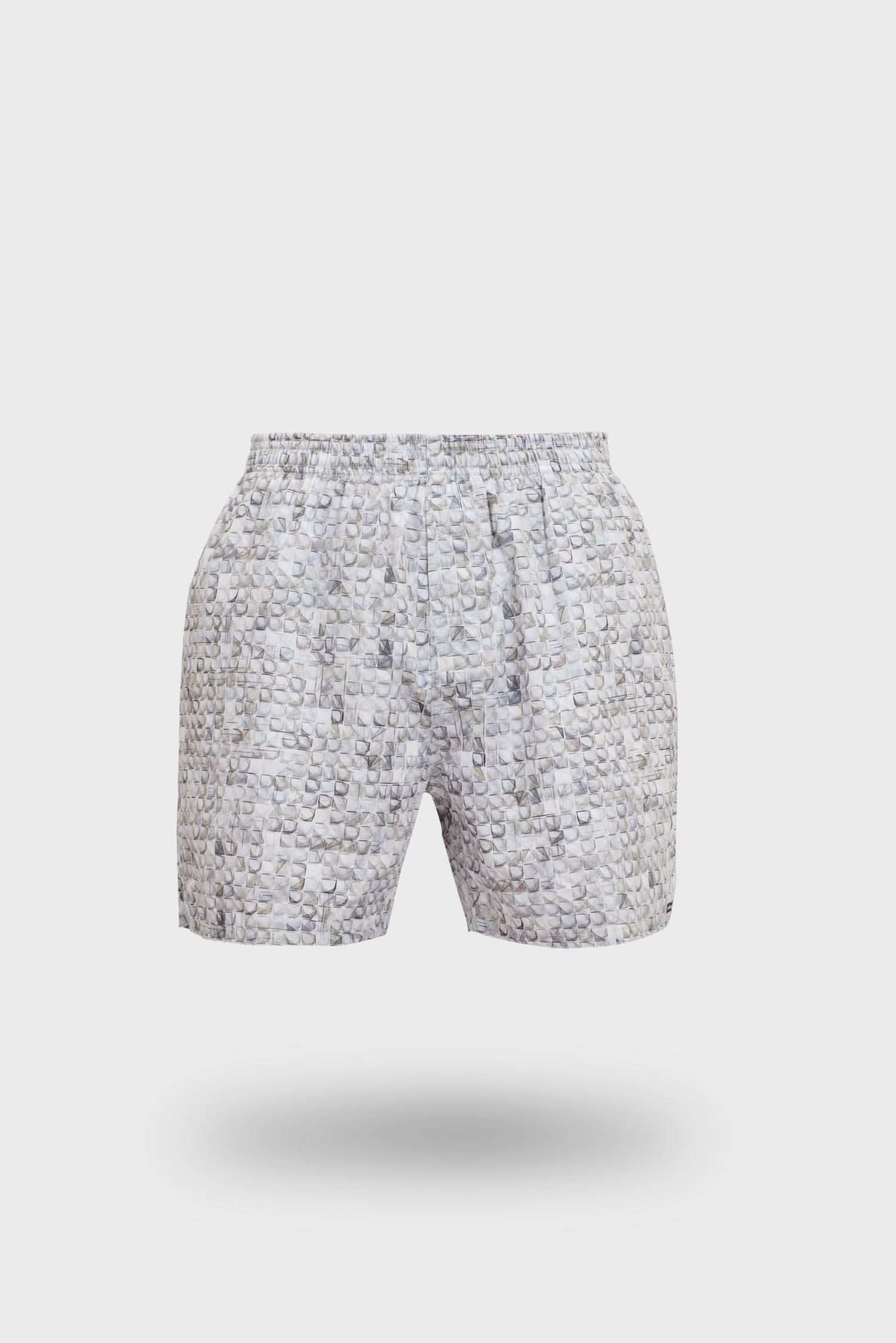 Quần đùi nam màu xám in họa tiết - HẾT HÀNG