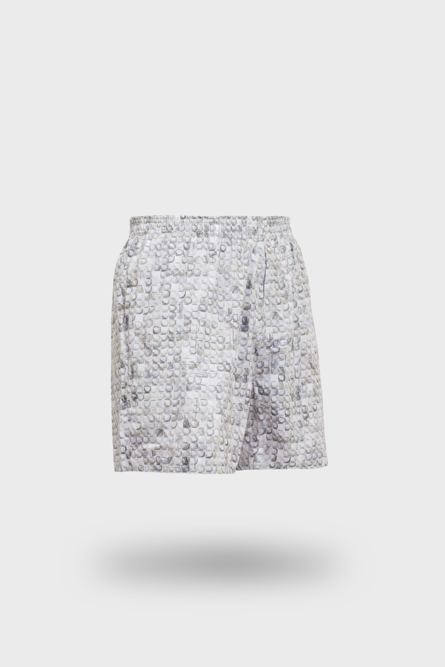 Quần đùi nam màu xám in họa tiết - HẾT HÀNG