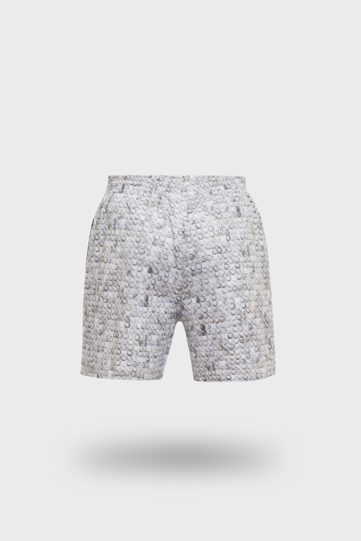 Quần đùi nam màu xám in họa tiết - HẾT HÀNG