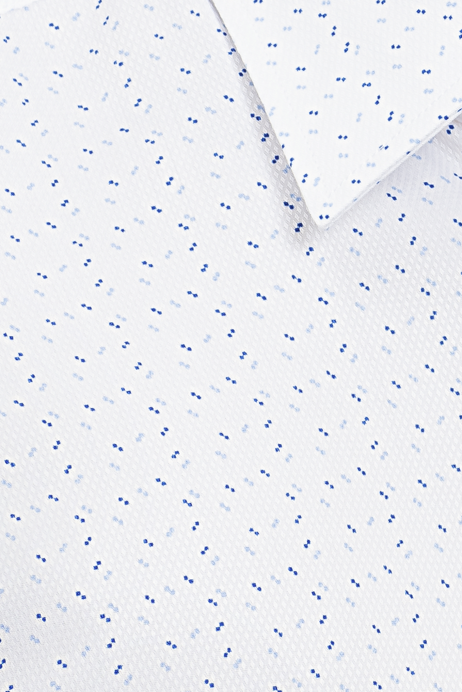 Sơ mi nam Slimfit ngắn tay Trắng in hoa văn xanh - HẾT HÀNG