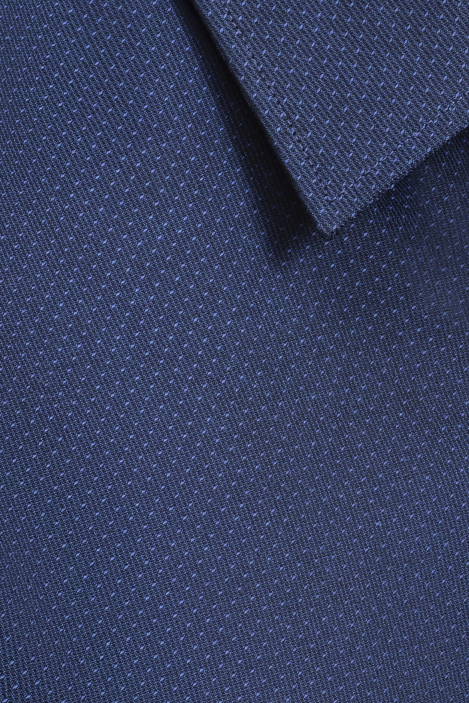 Sơ mi nam ngắn tay Regular Fit xanh dương họa tiết chấm xanh ngọc