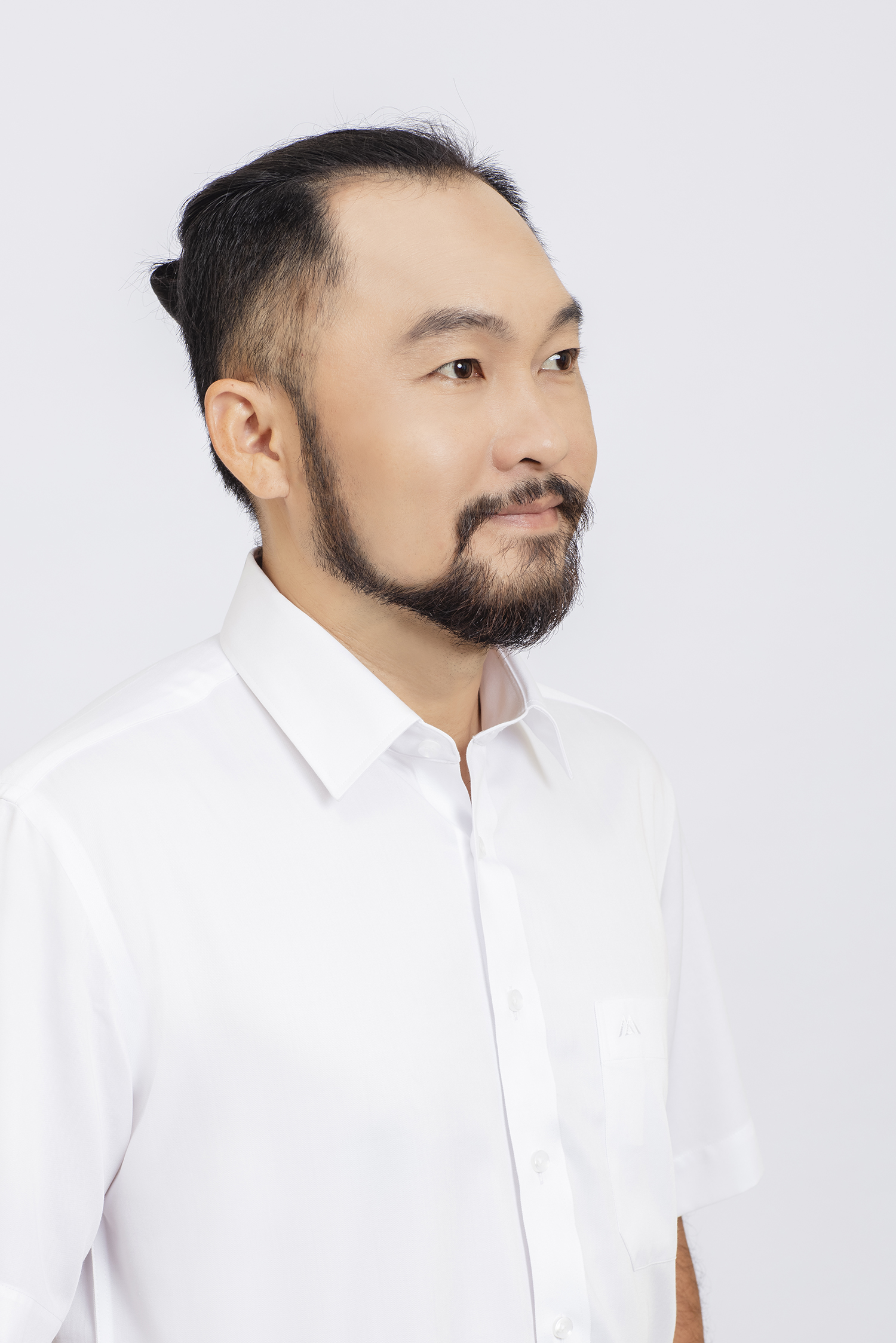 Sơ mi nam Ngắn tay Casual Trắng trơn