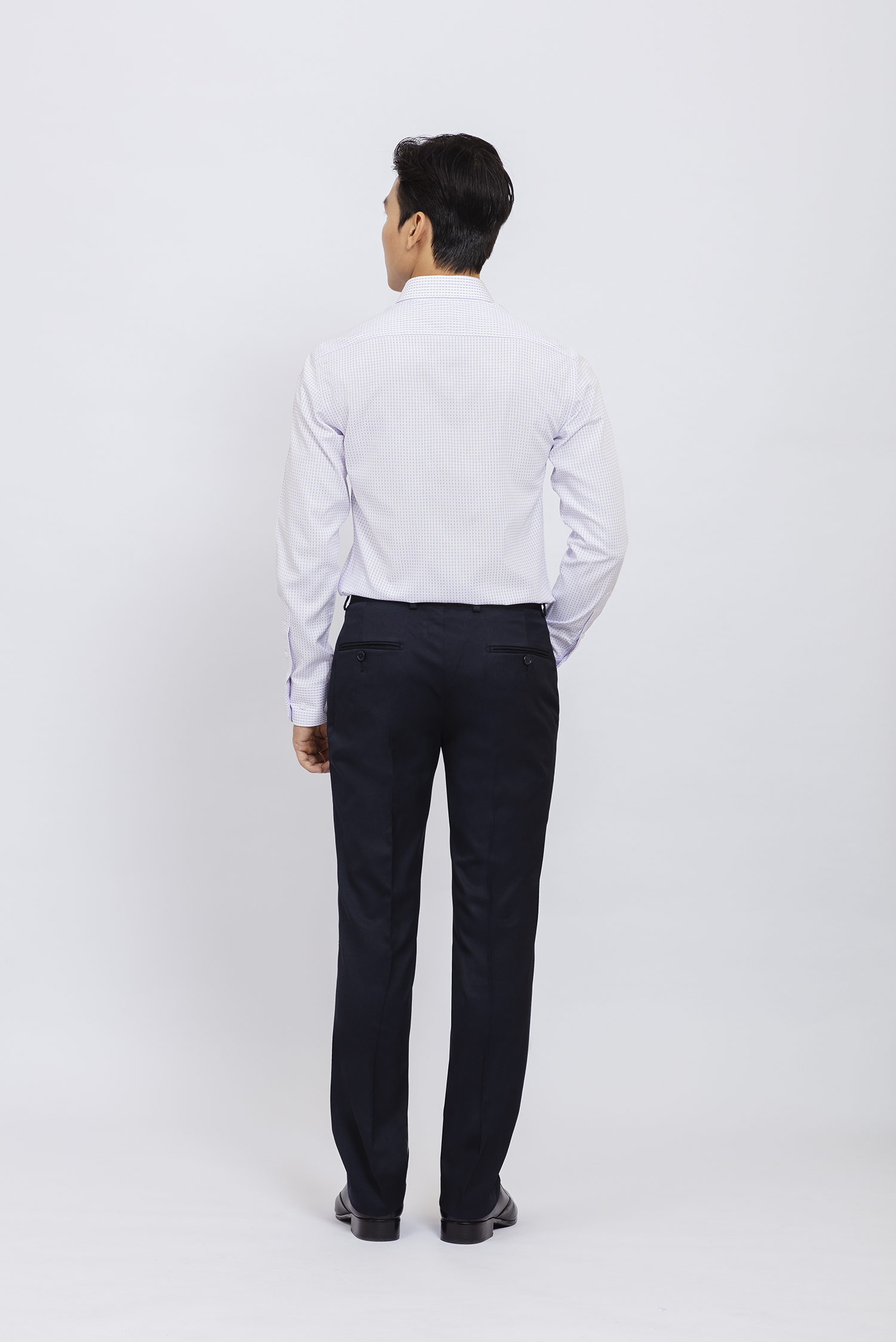 Quần tây nam Slim Fit xanh đen trơn