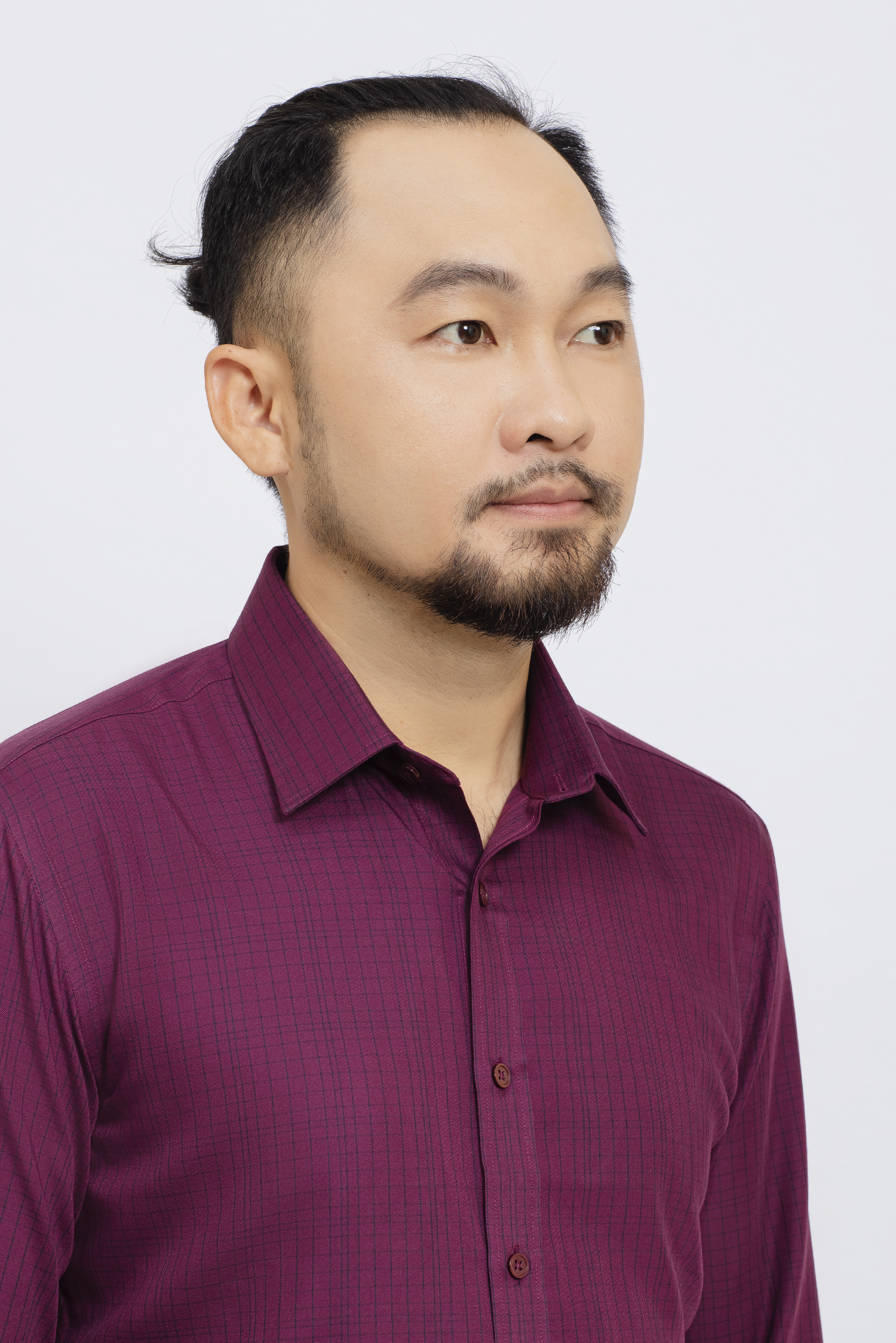 Sơ mi nam dài tay - Slimfit, màu đỏ đô caro