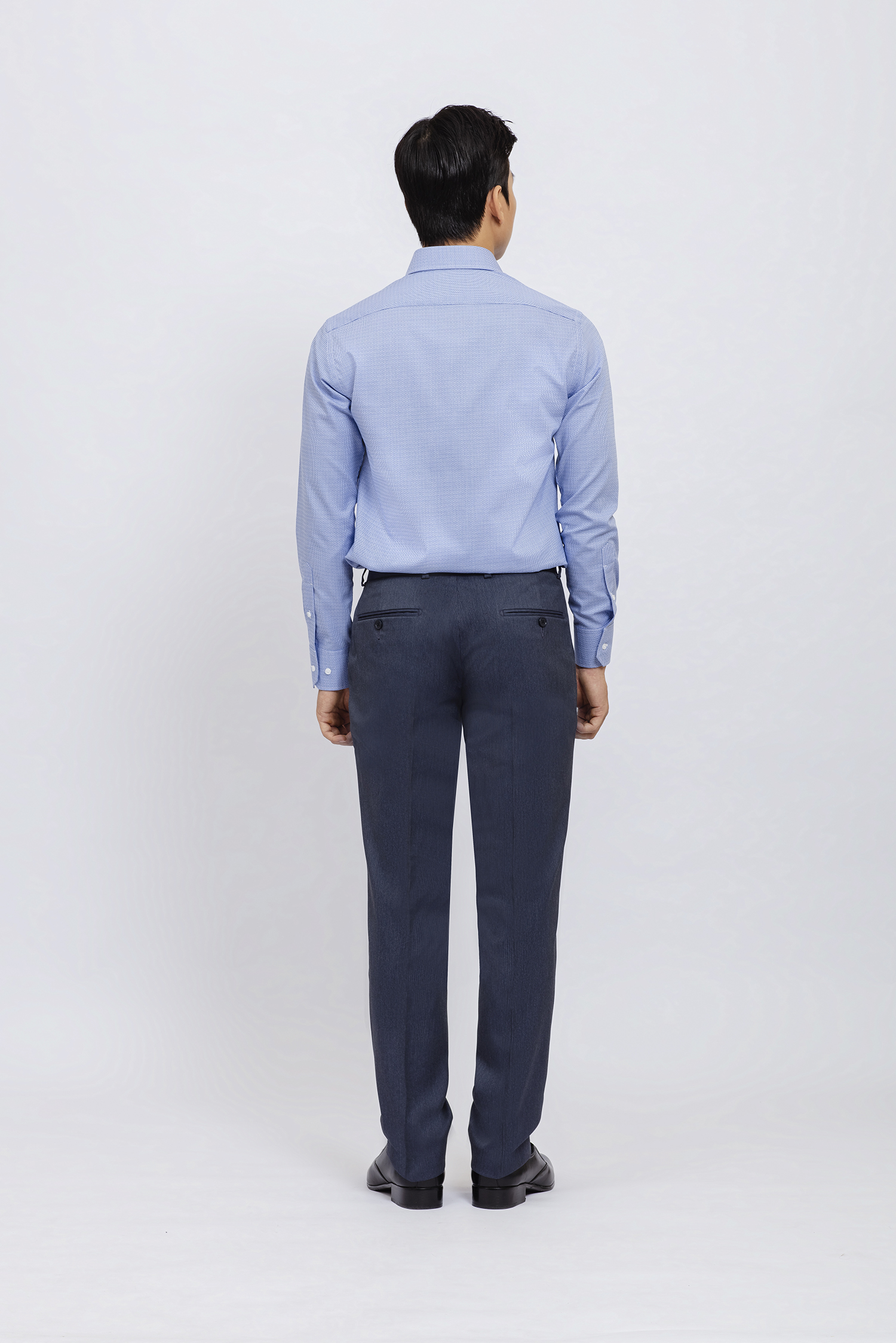 Quần tây nam slimfit - Xanh dương sọc nhỏ