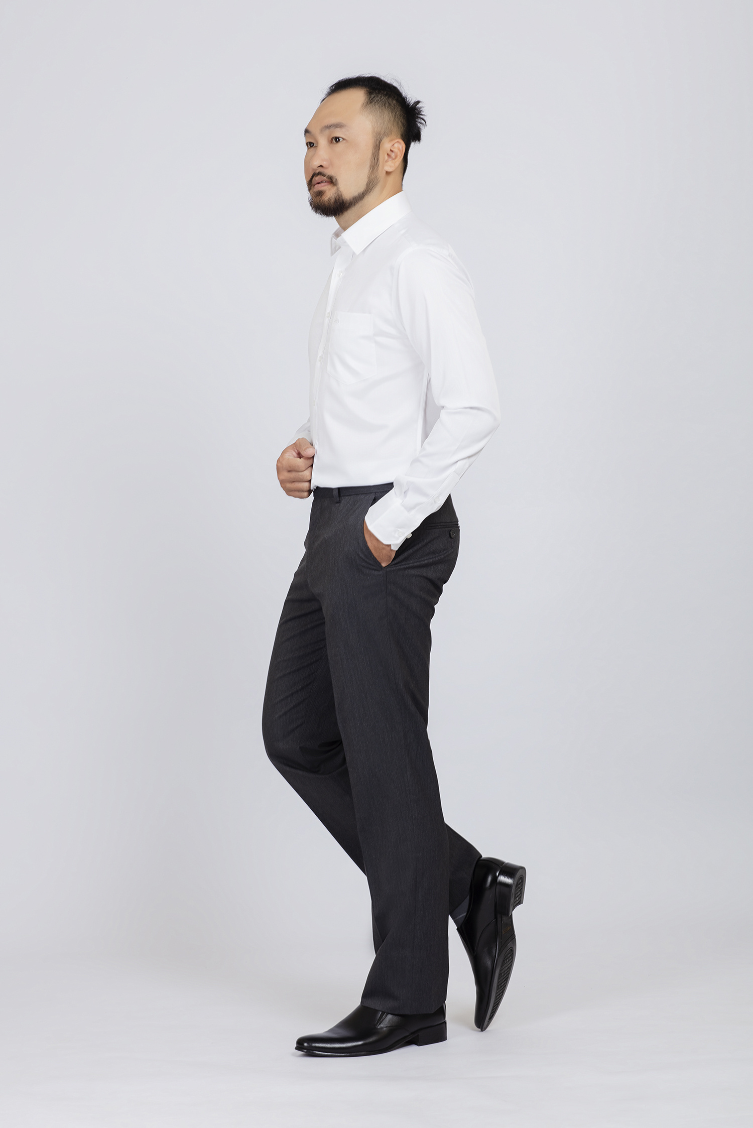 Quần tây nam Classic màu xám