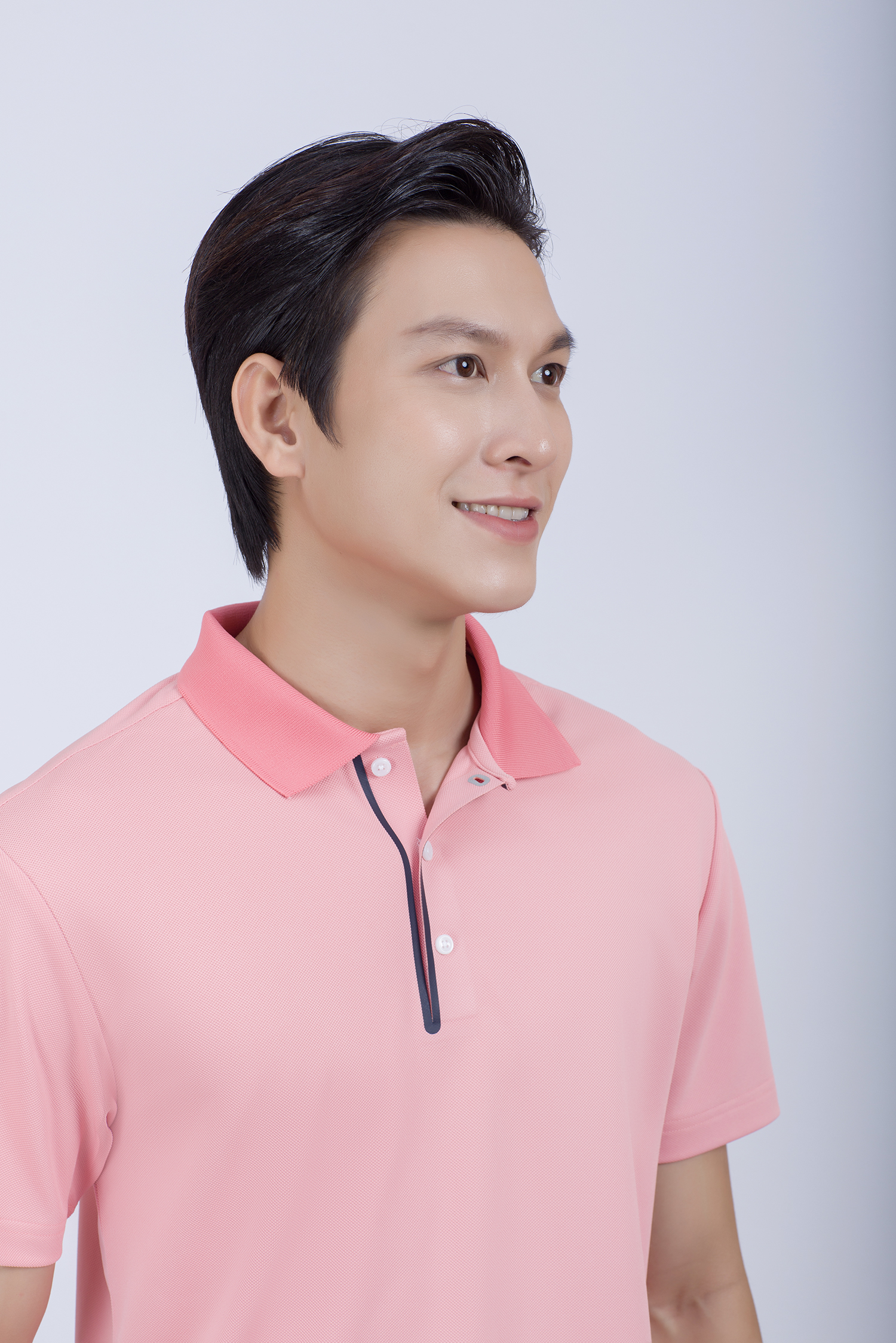 Áo Polo shirt nam ngắn tay-màu hồng- HẾT HÀNG