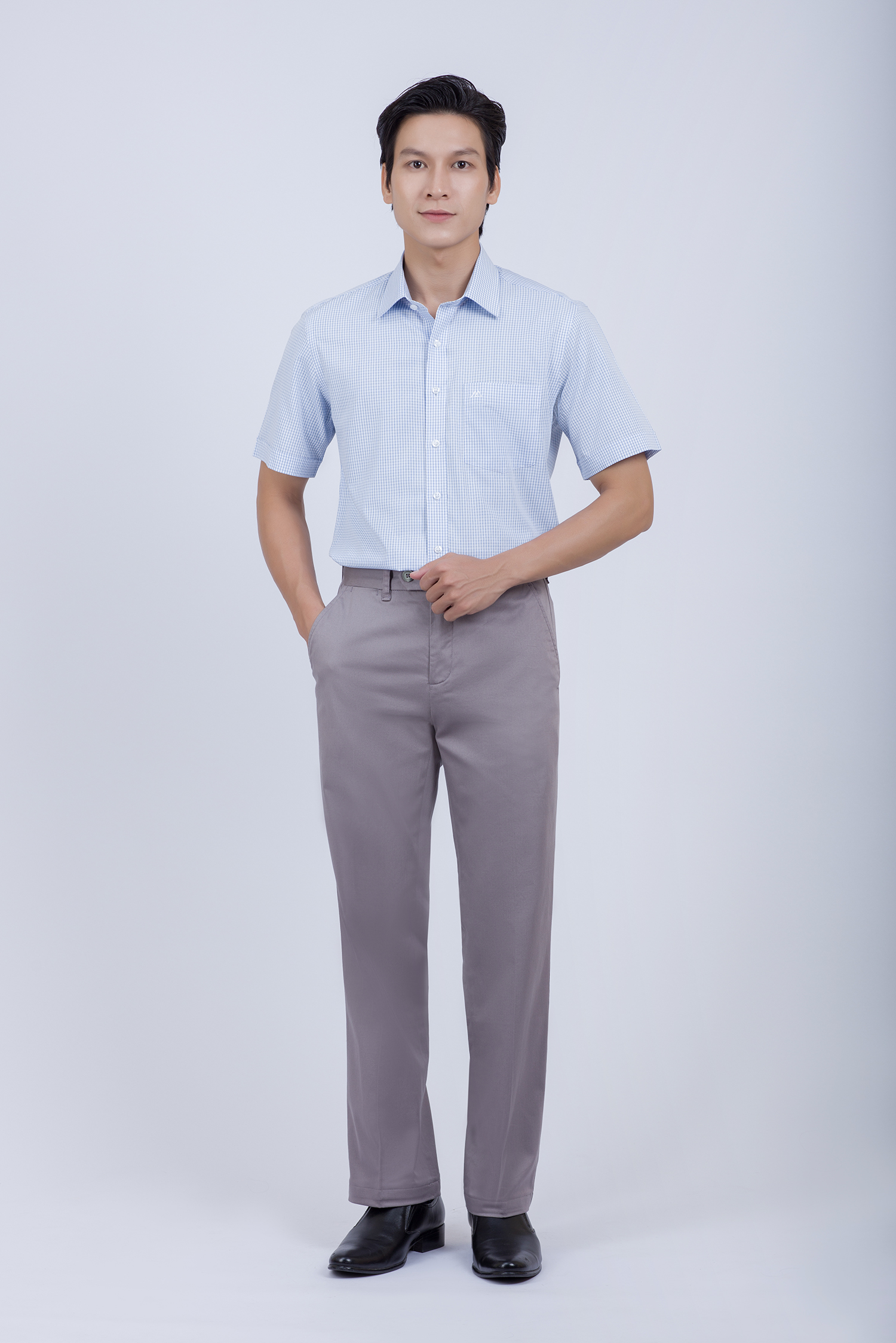  Quần kaki - Classic 0 ly, màu xám