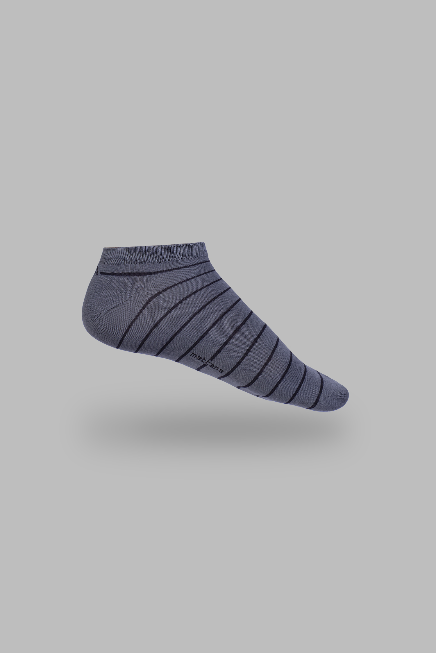  Vớ Nam - cổ ngắn màu xám sọc đen