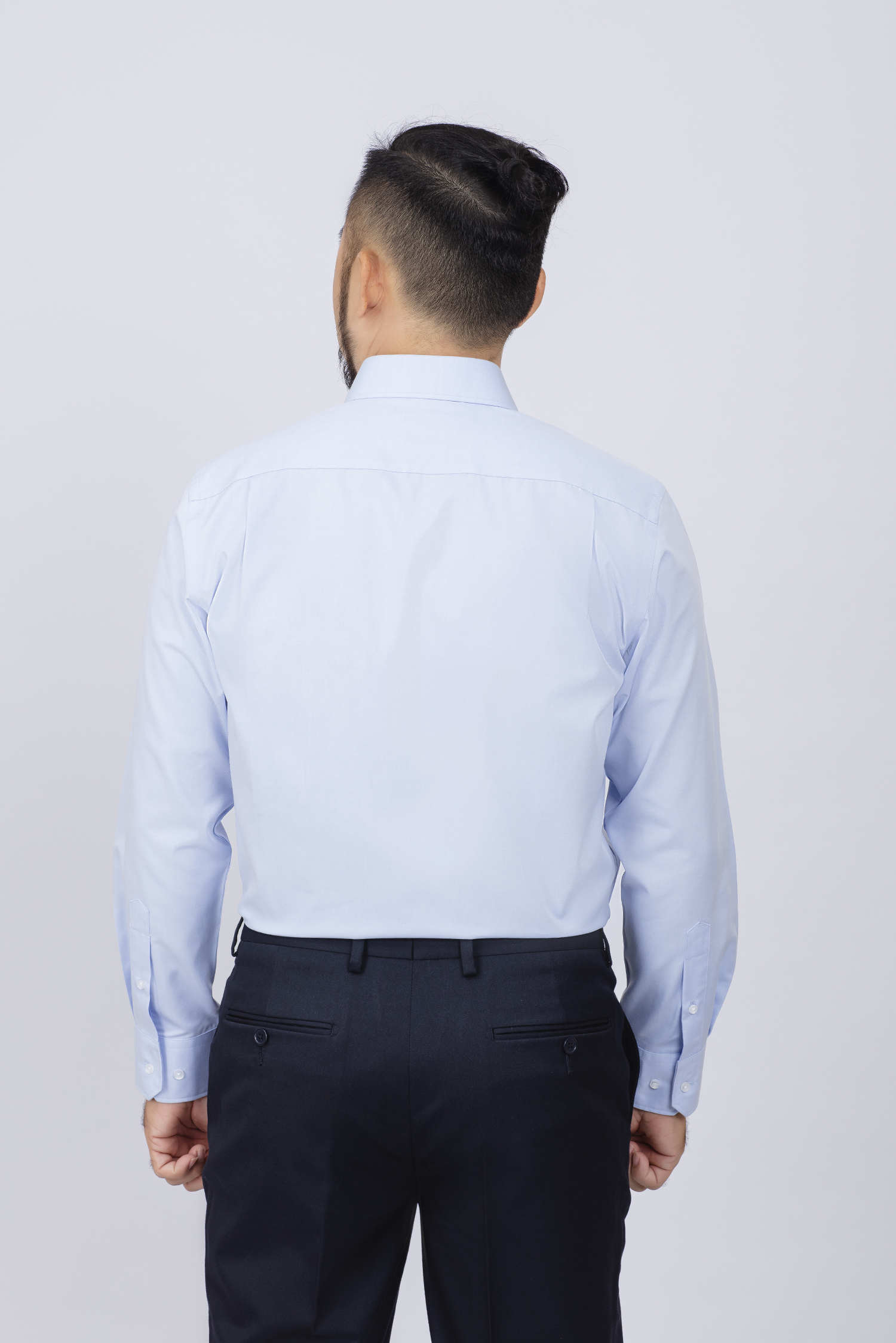 Sơ mi nam Dài tay - Classic- Xanh nhạt Trơn