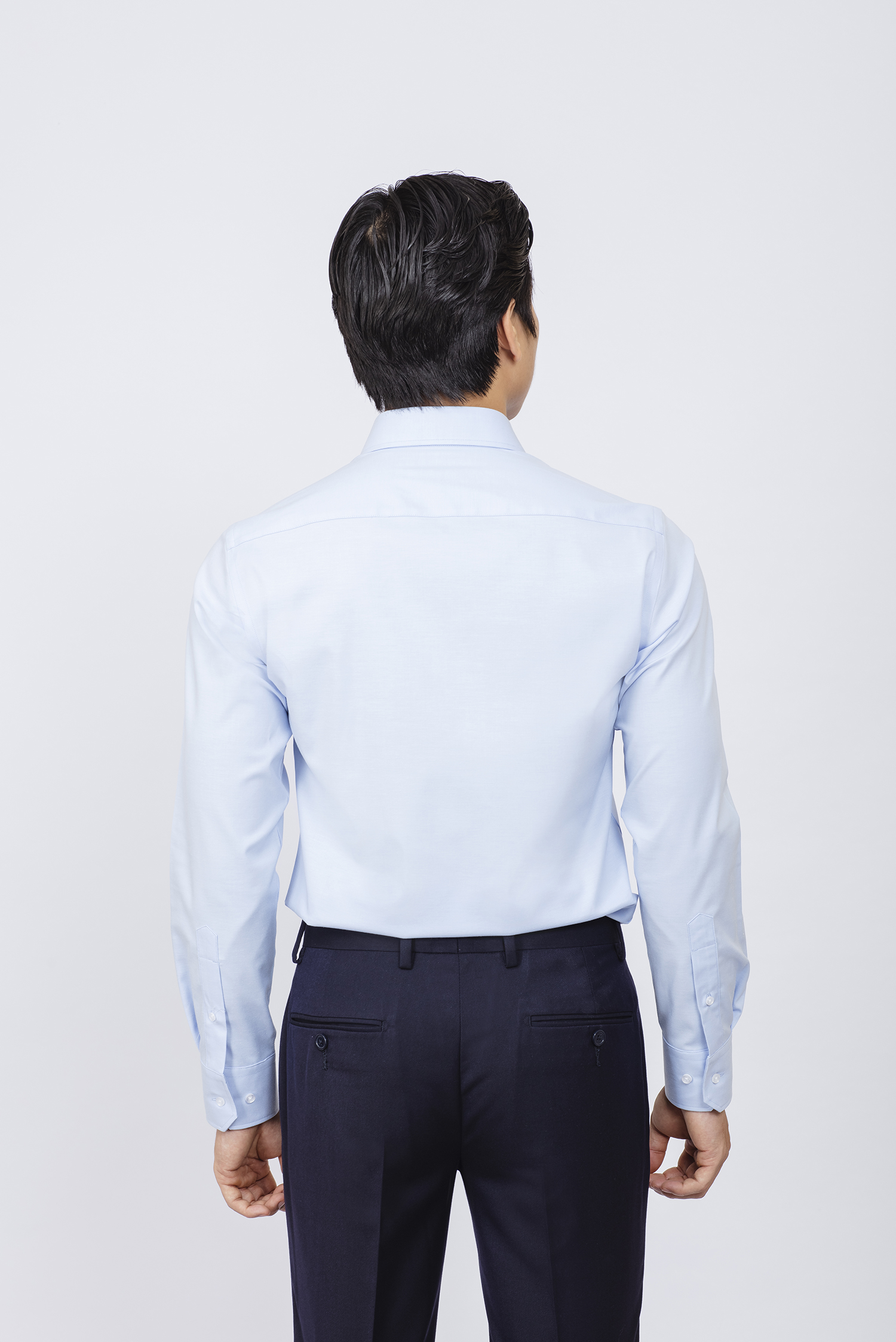 Sơ mi nam Dài tay - Slimfit - Xanh nhạt Trơn