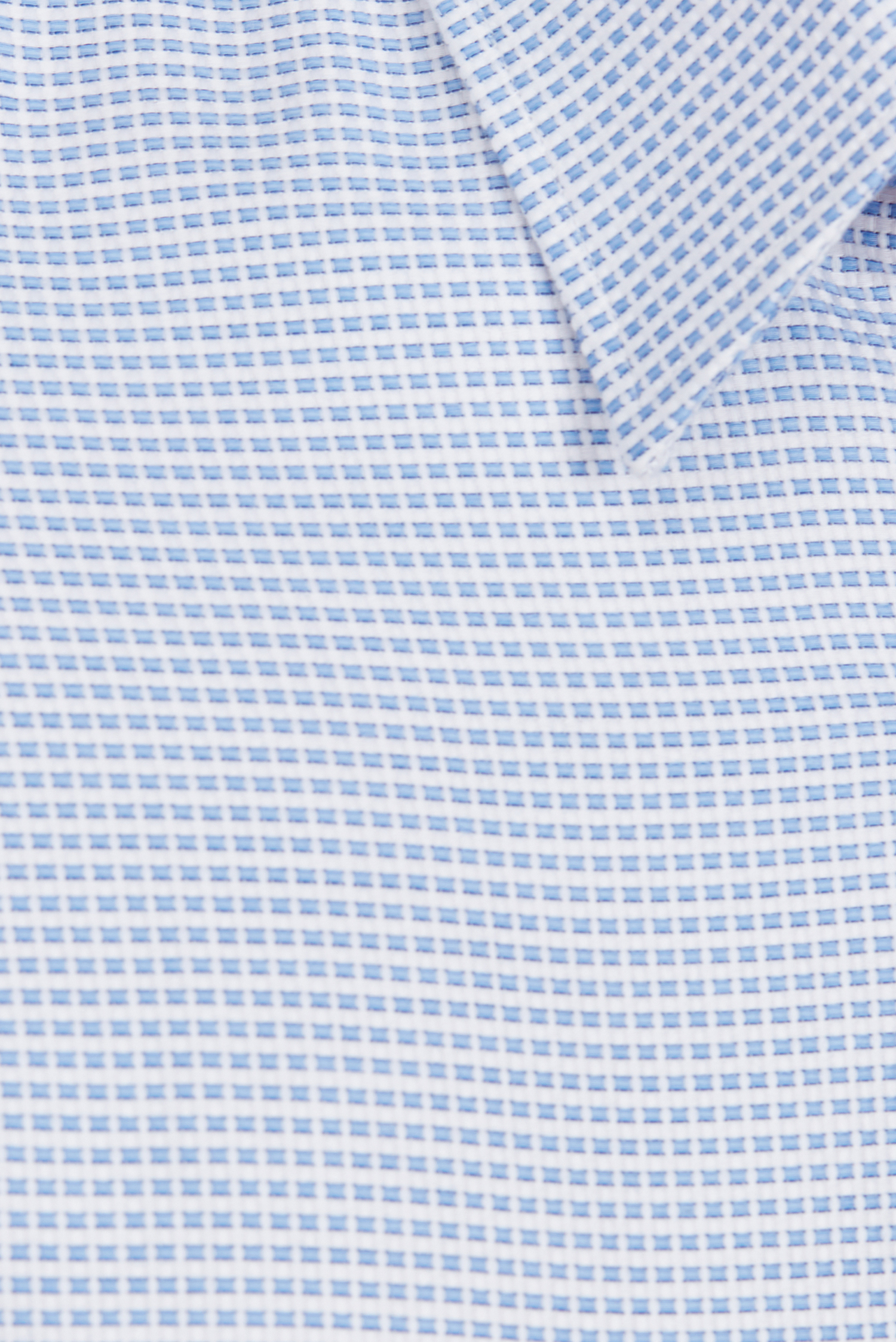 Sơ mi nam ngắn tay - Slimfit - xanh biển caro nhỏ