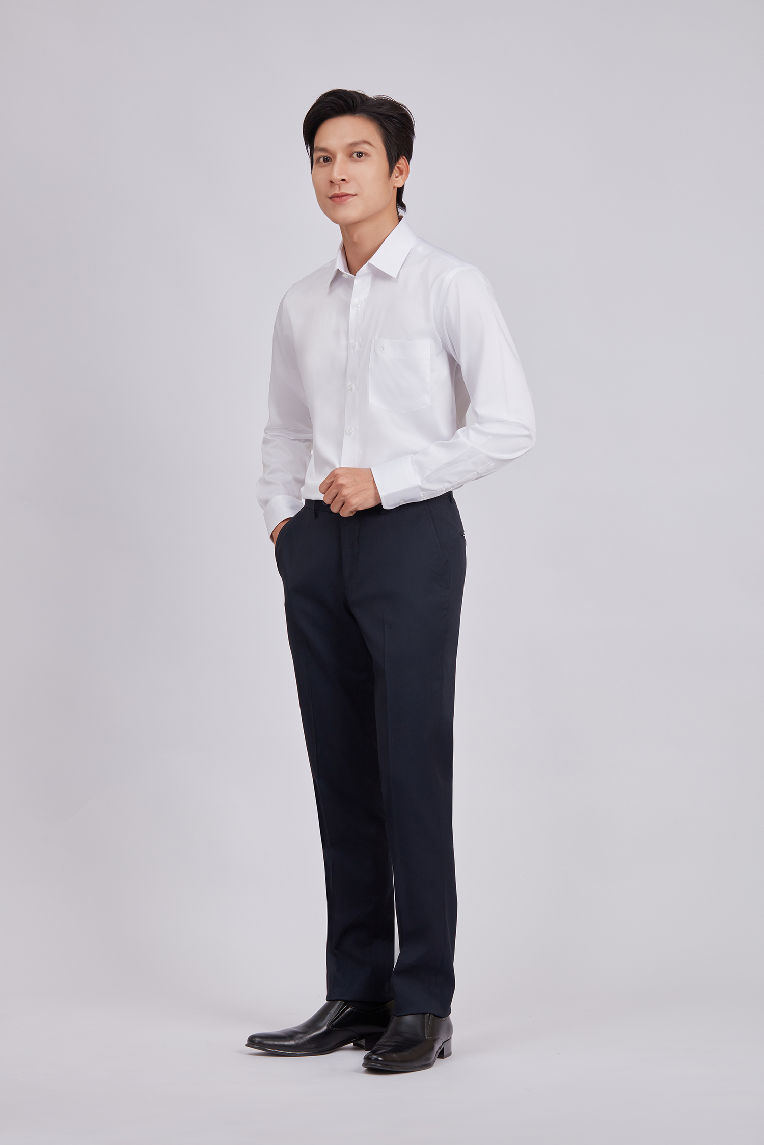  Quần Tây Nam - Slimfit-Xanh đen trơn
