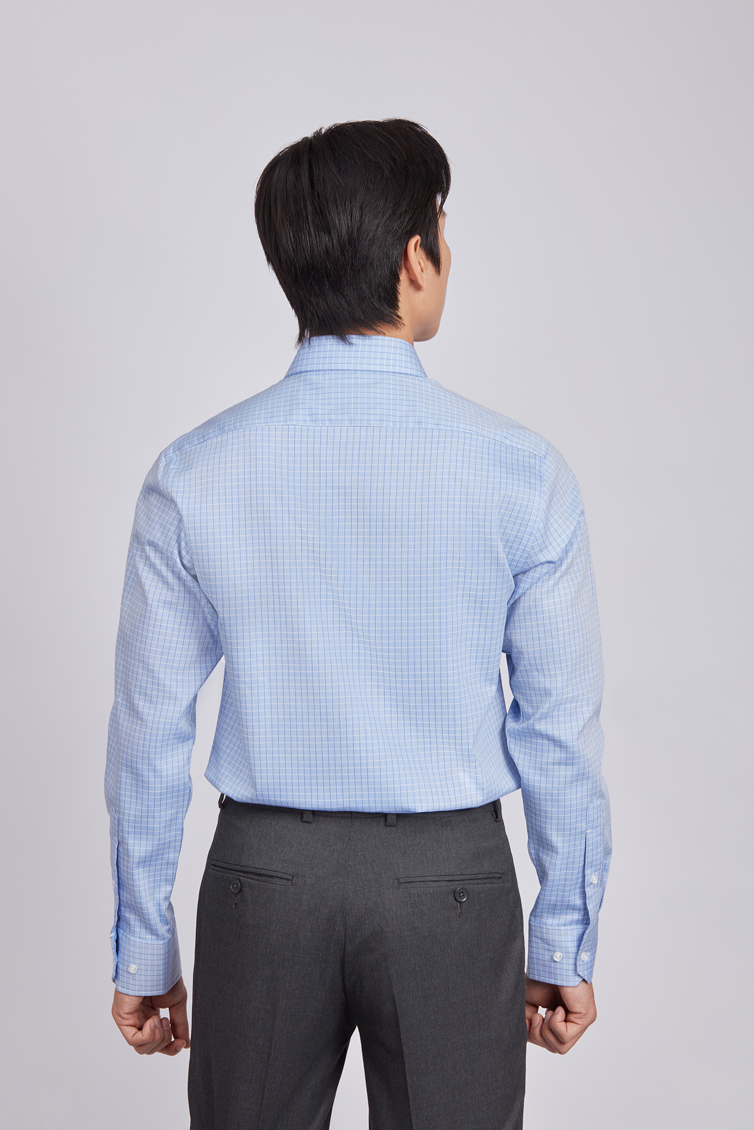 Sơ mi nam dài tay - Slimfit xanh caro - HẾT HÀNG