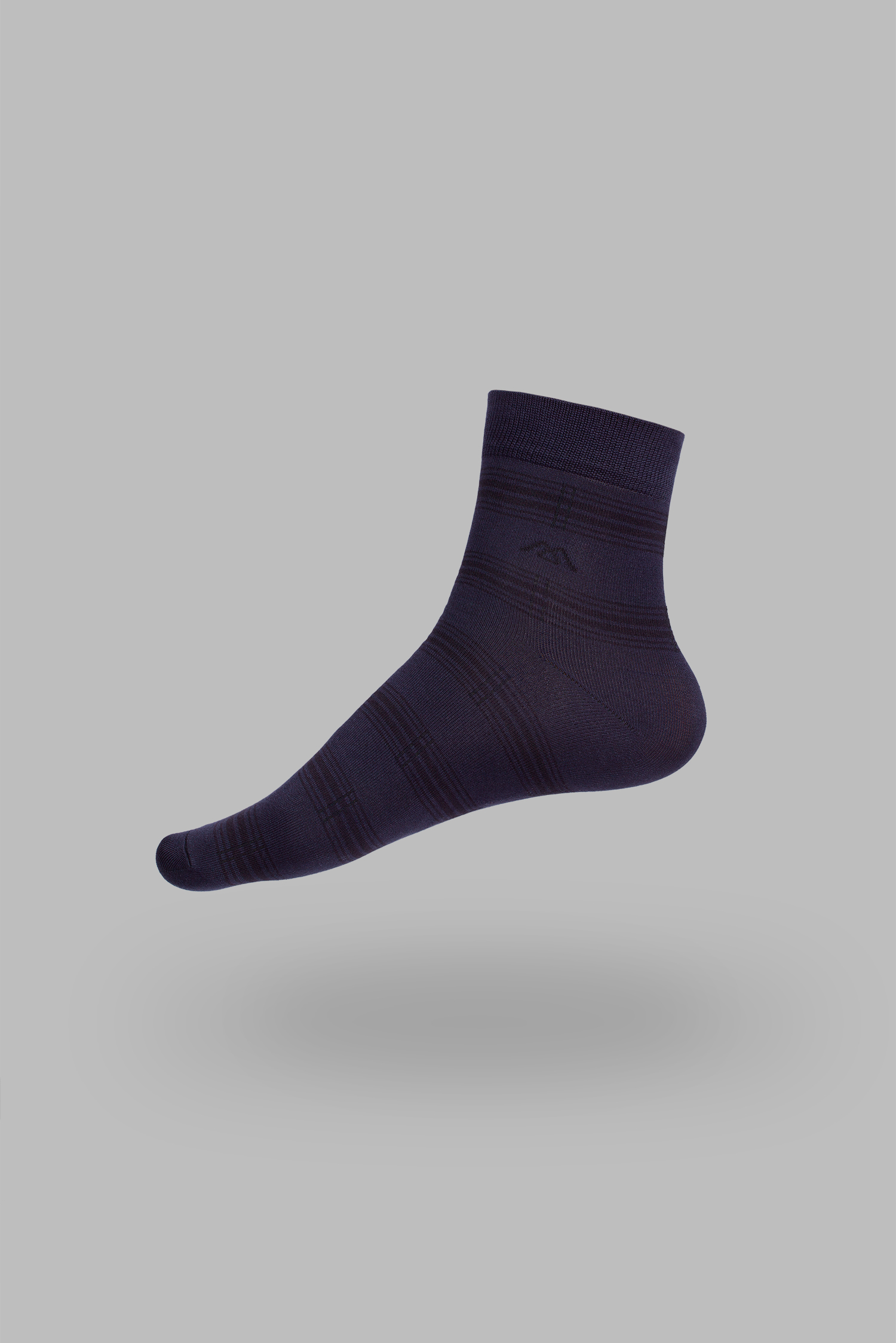  Vớ Nam - cổ trung màu xanh dương phối sọc đen