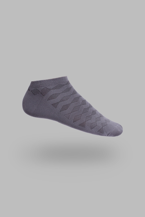  Vớ Nam - cổ ngắn màu xám phối hoa văn xám