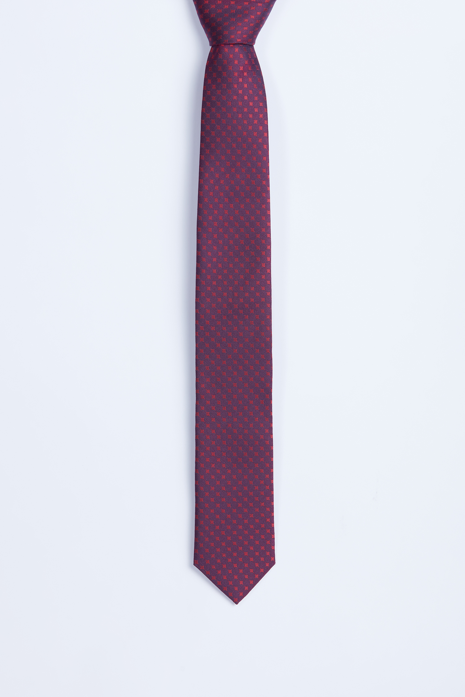 Cà Vạt nam  màu đỏ hoa văn, to bản 6.5cm