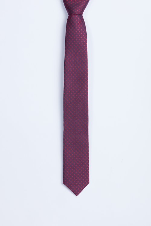 Cà Vạt nam  màu đỏ hoa văn, to bản 6.5cm