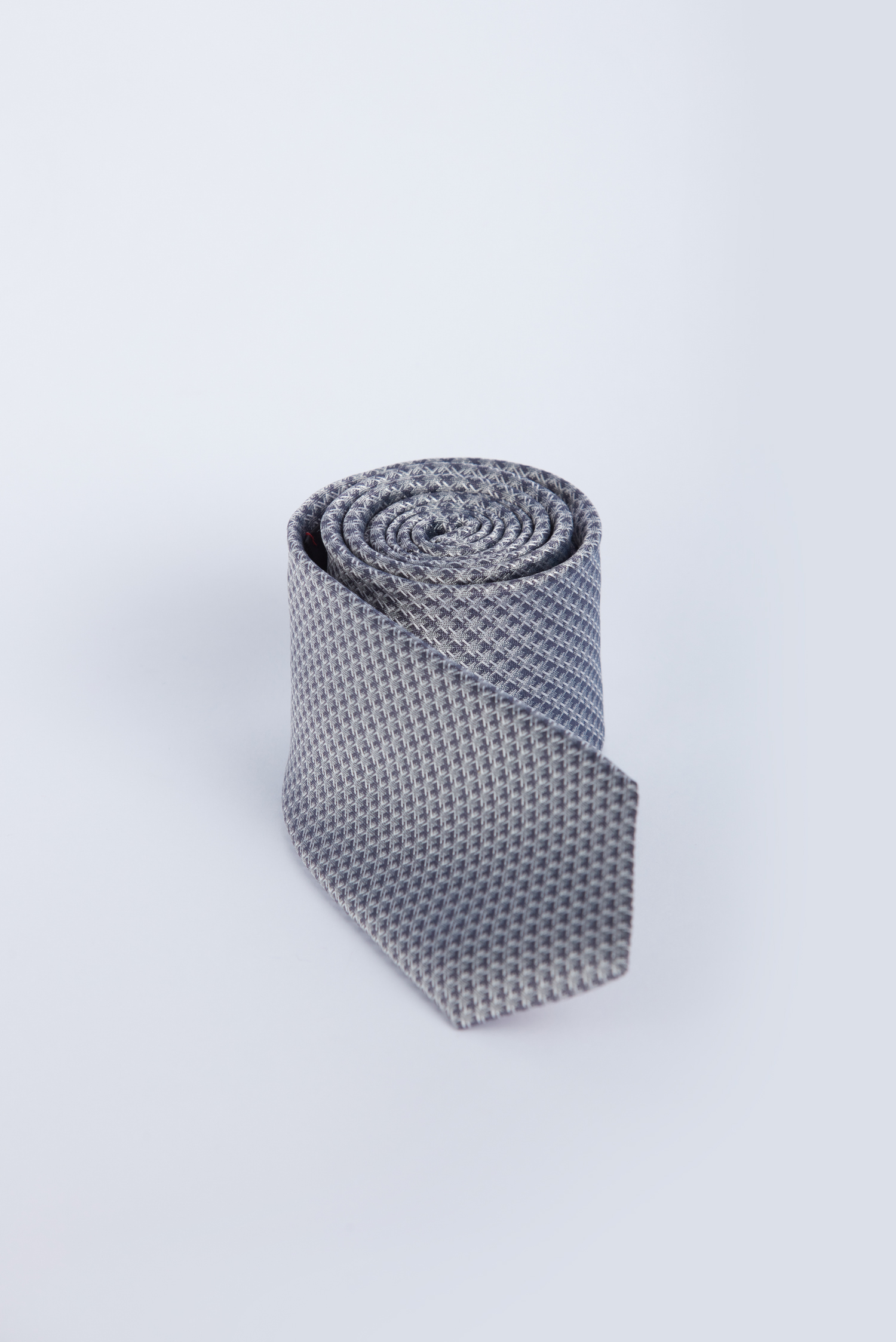 Cà Vạt nam  màu xám caro, to bản 6.5cm