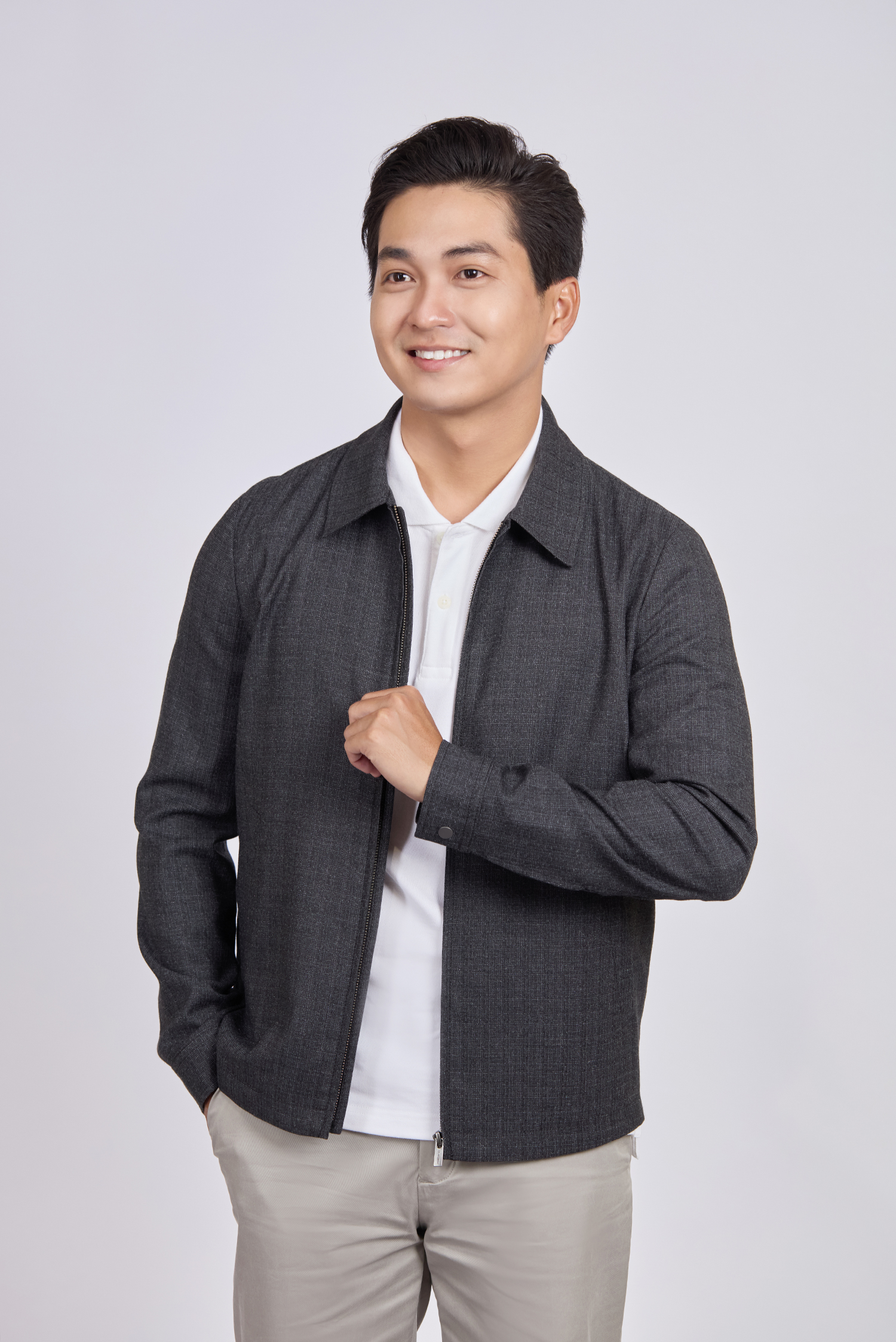 Áo khoác nam - màu xám đậm