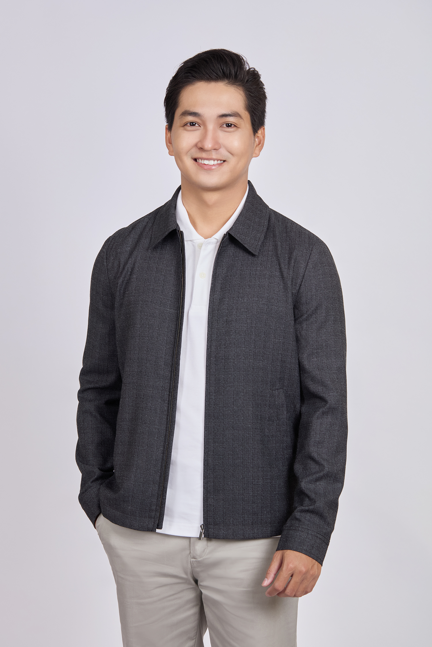 Áo khoác nam - màu xám đậm