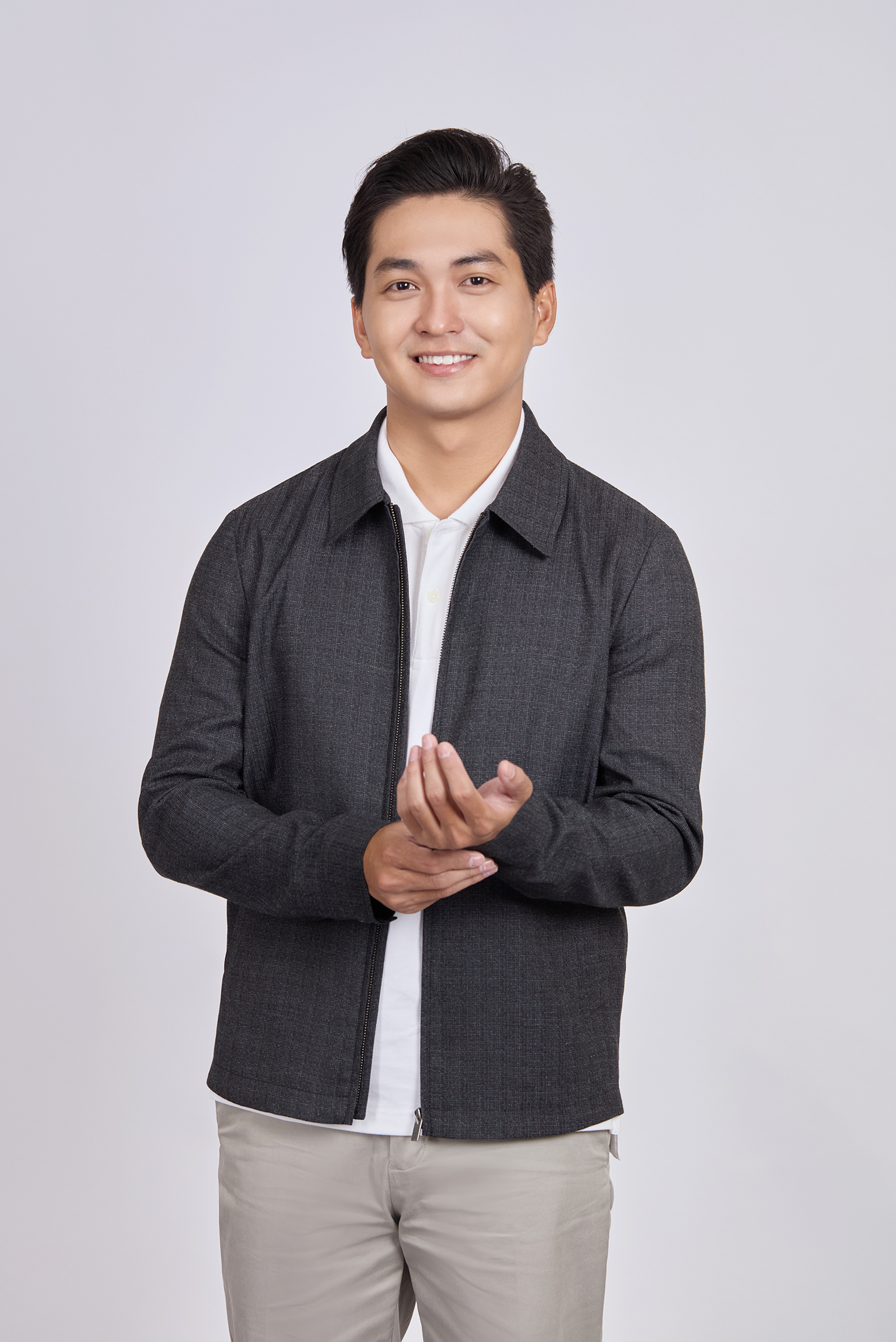 Áo khoác nam - màu xám đậm