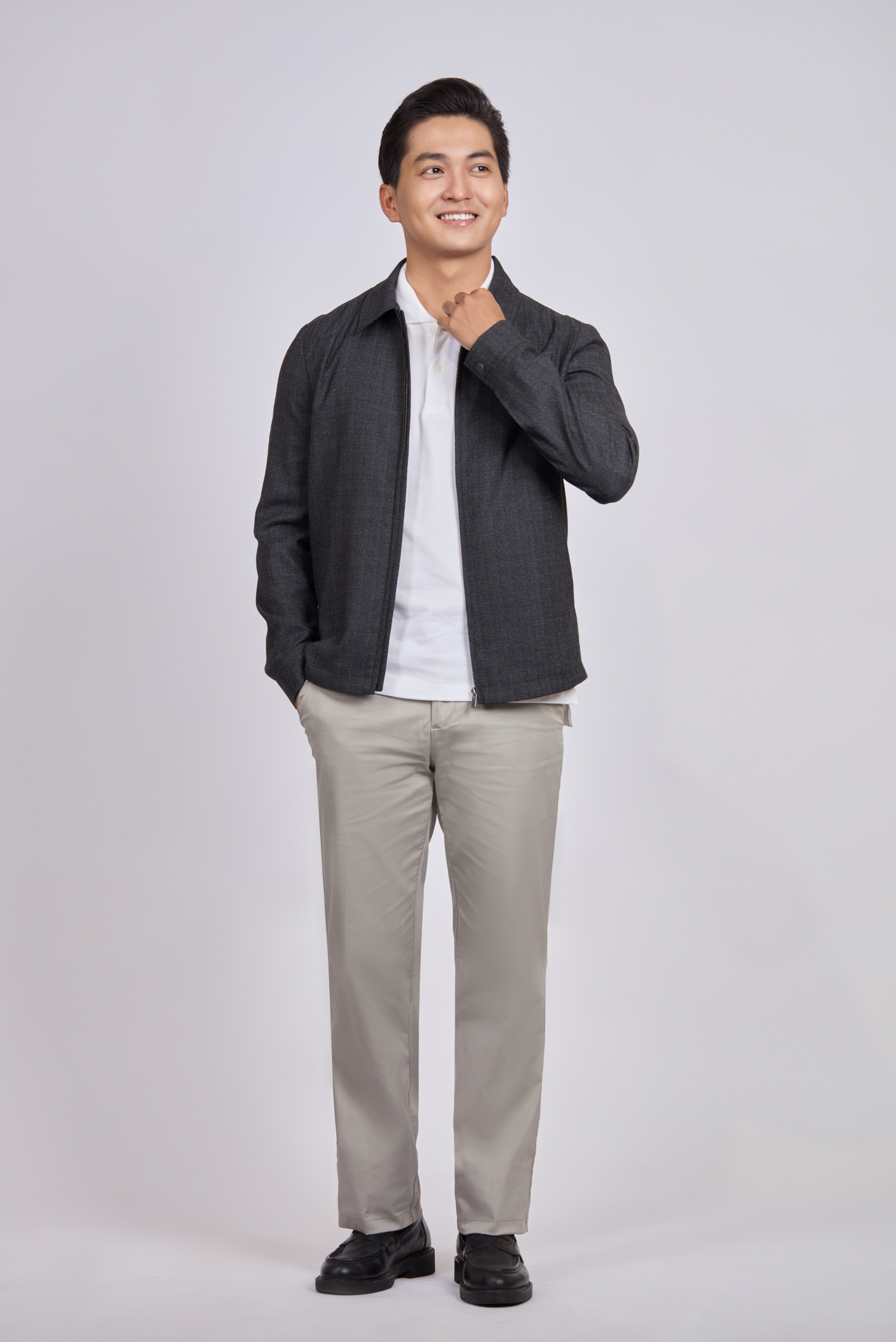 Áo khoác nam - màu xám đậm