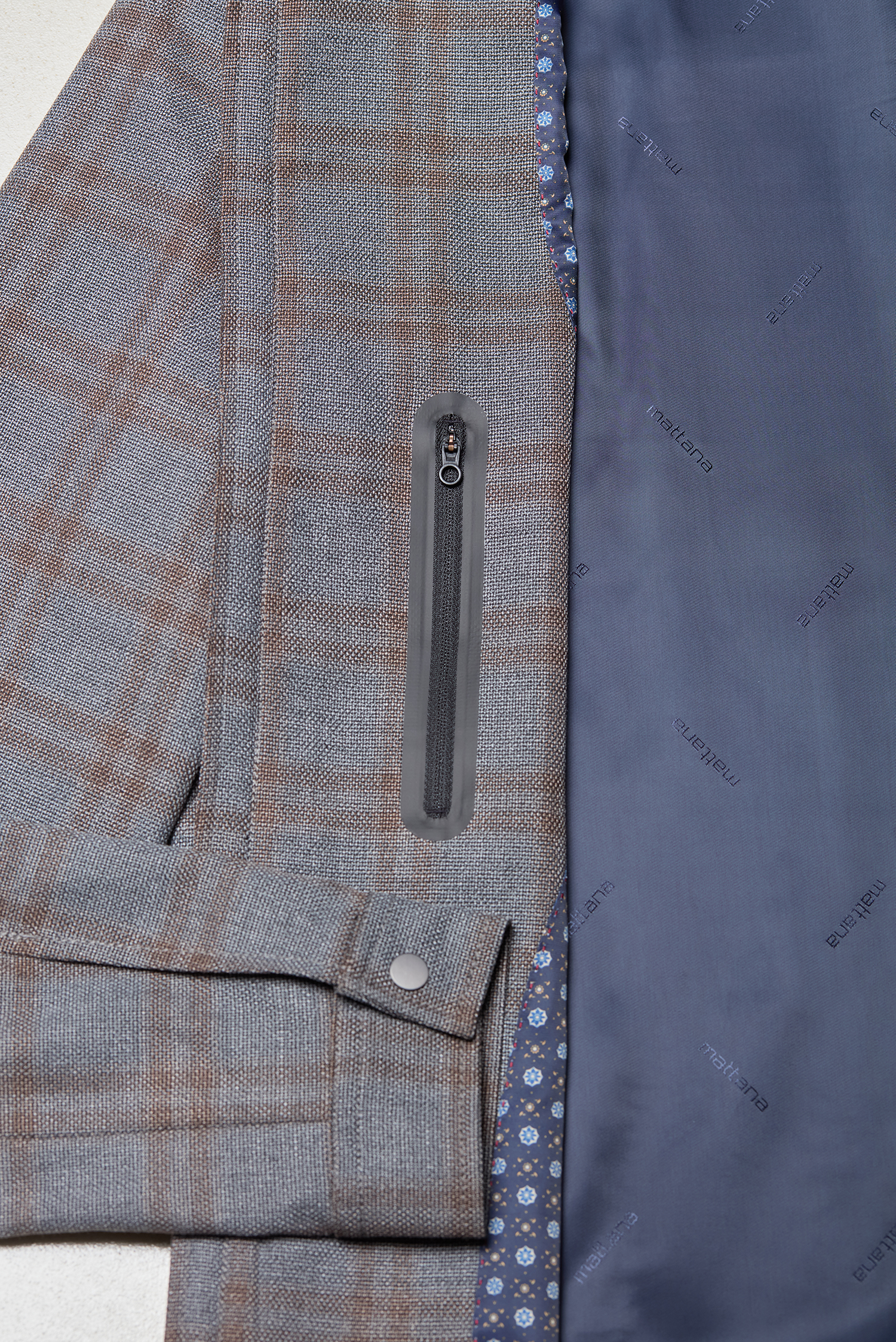 Áo khoác nam - caro xám