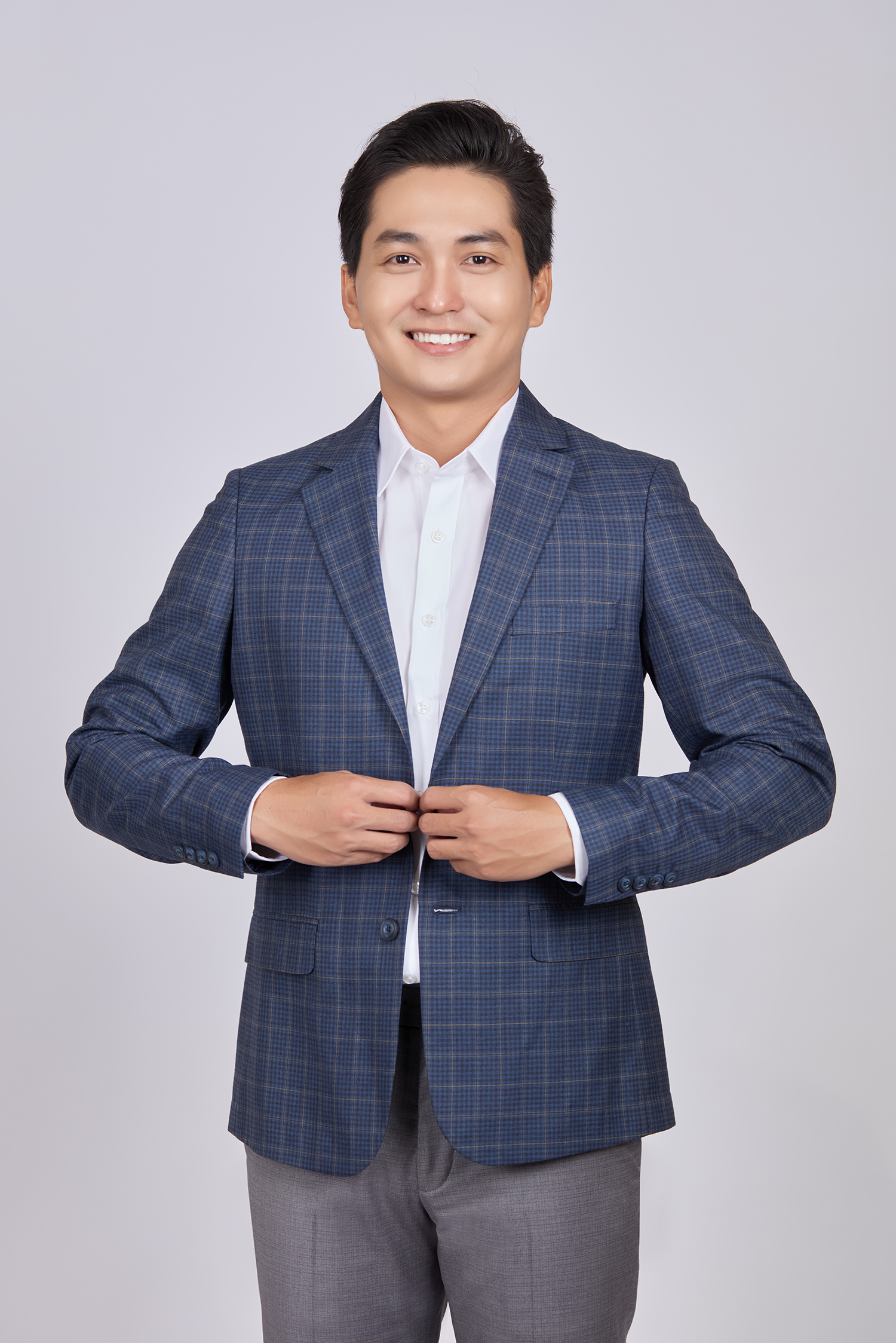 Áo Veston nam Slimfit màu xanh dương