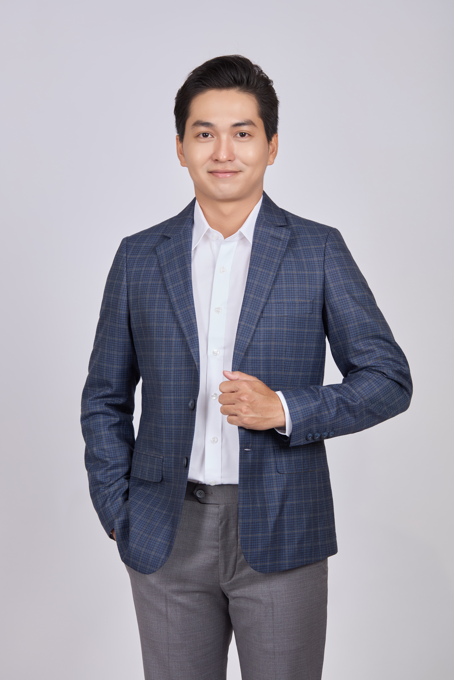 Áo Veston nam Slimfit màu xanh dương