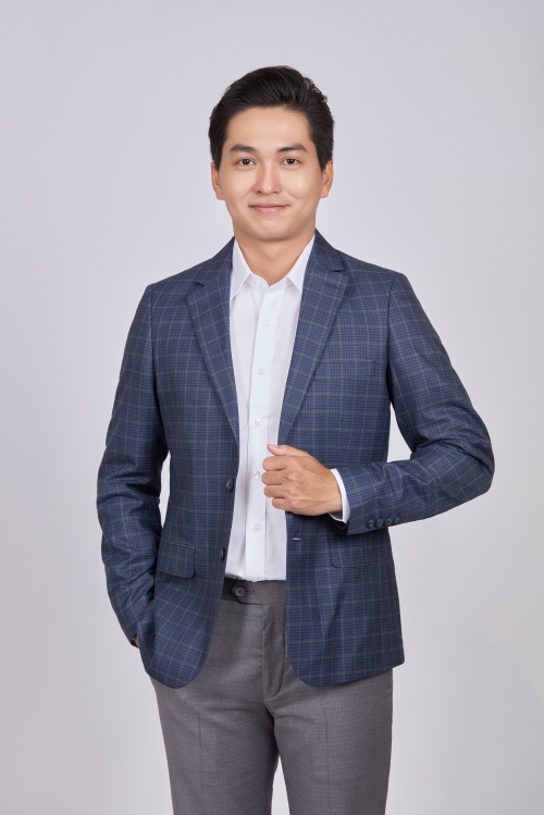 Áo Veston nam Slimfit màu xanh dương