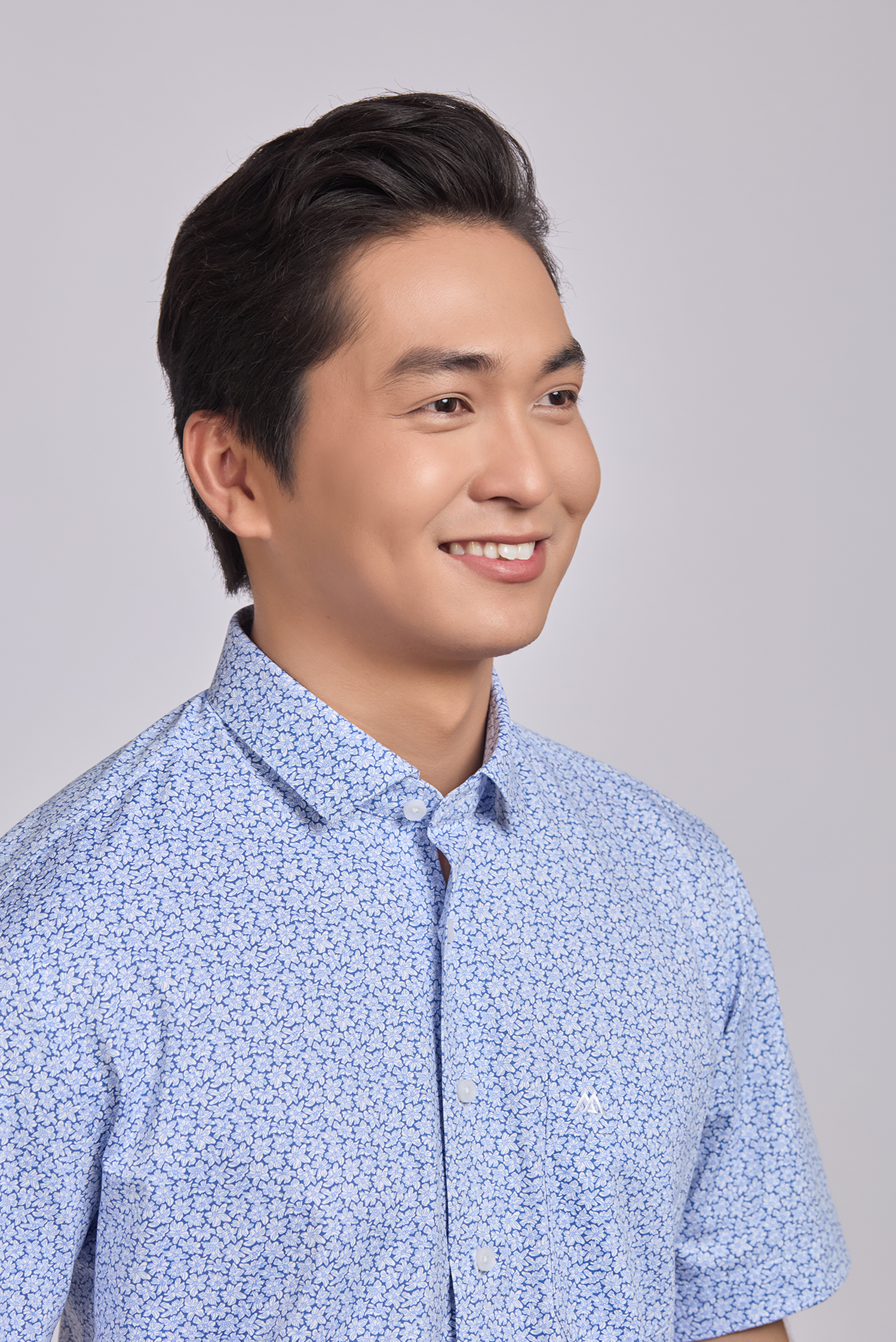 Sơ mi nam ngắn tay Casual - vạt ngang