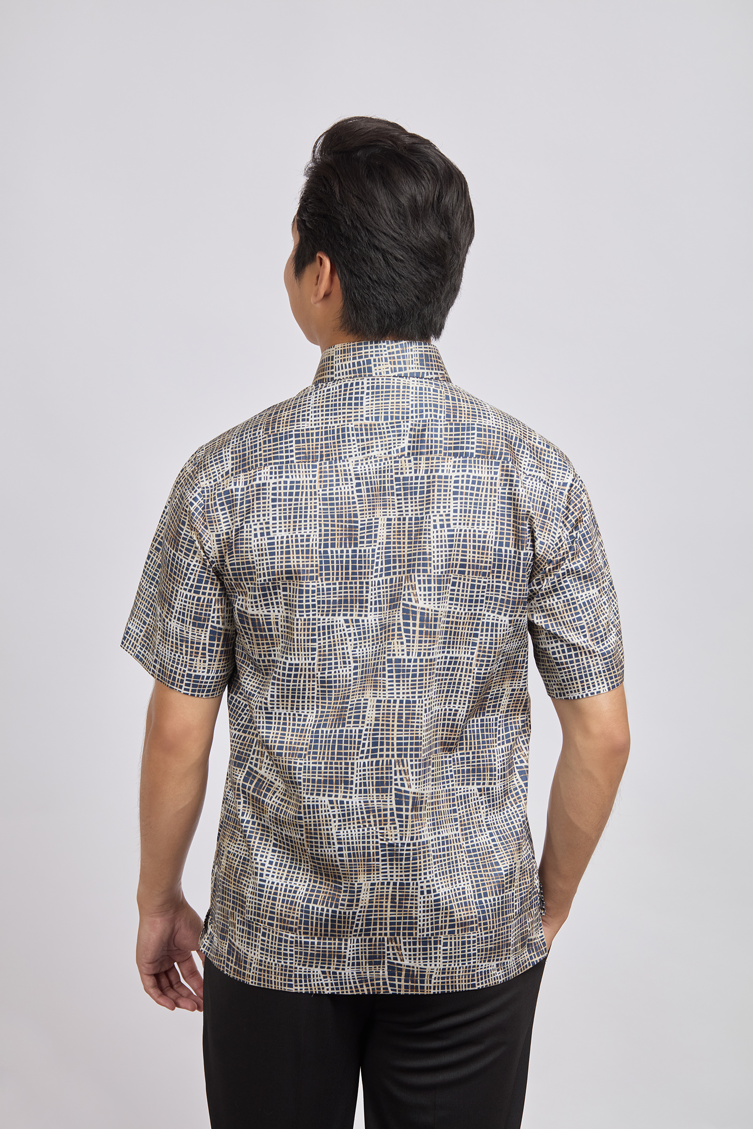 Sơ mi nam ngắn tay Casual - vạt ngang